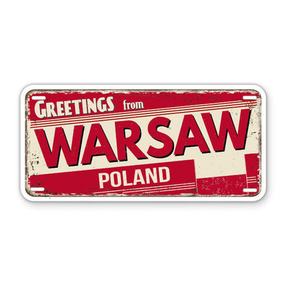 Greetings from Warsaw Poland Sticker