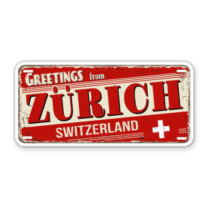 Greetings from Zurich Switzerland Sticker