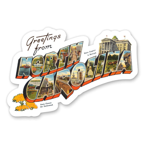 Greetings from North Carolina Sticker