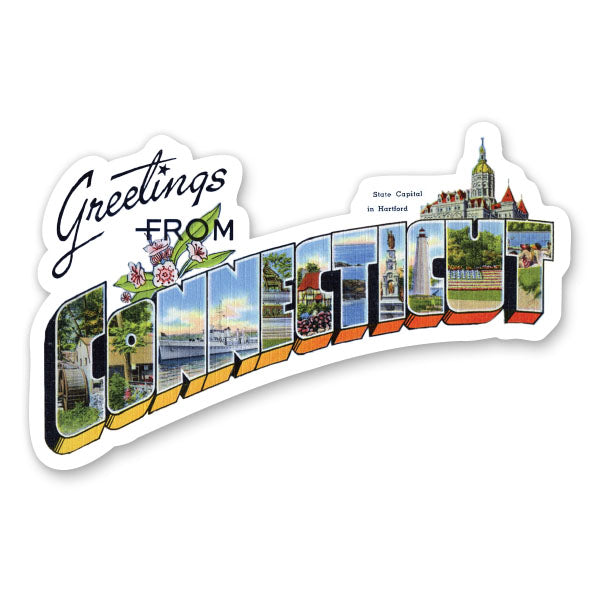 Greetings from Connecticut Sticker