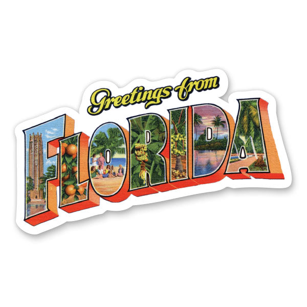 Greetings from Florida Retro Sticker