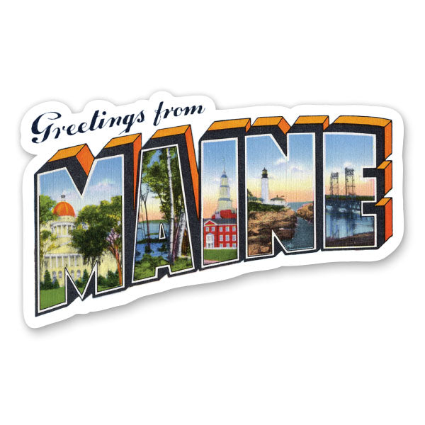 Greetings from Maine Sticker