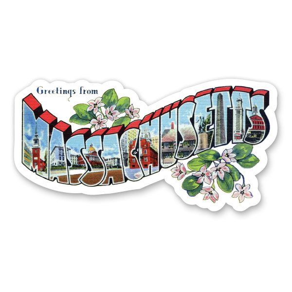 Greetings from Massachusetts Sticker