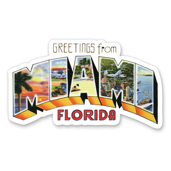 Greetings from Miami Sticker
