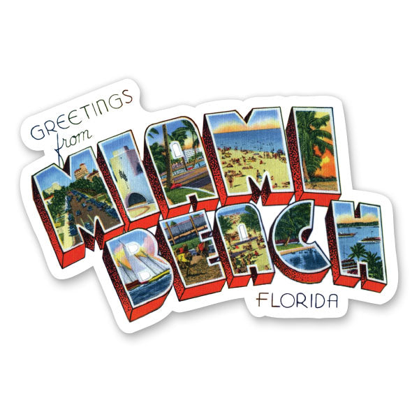 Greetings from Miami Beach Florida Sticker