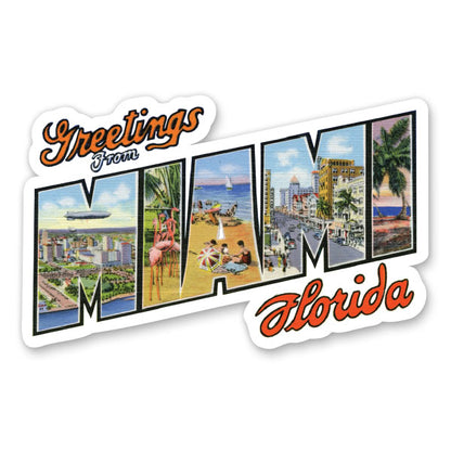 Greetings from Miami Florida Sticker