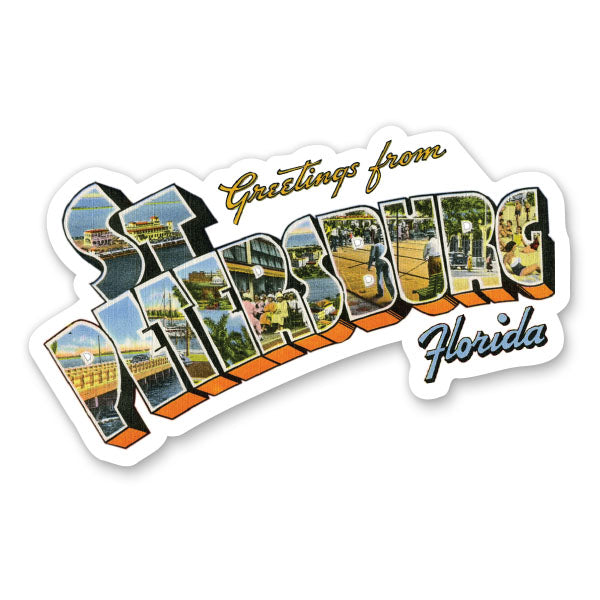 Greetings from St. Petersburg Florida Sticker