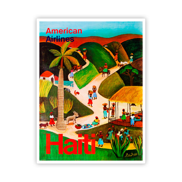 Haiti Travel Poster Advertising Sticker
