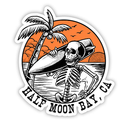 Half Moon Bay California Sticker