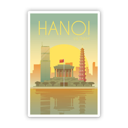 Hanoi Vietnam Travel Sticker