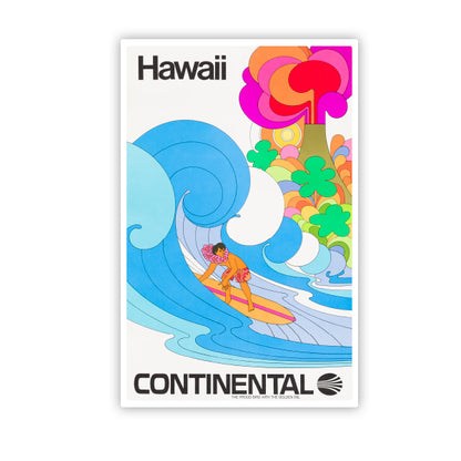 Hawaii Travel Poster Advertising Sticker