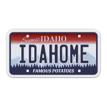 Idahome Idaho License Plate Style Sticker
