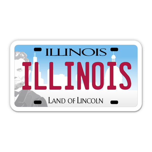 Illinois License Plate Style Sticker