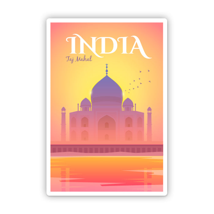 India Taj Mahal Travel Sticker