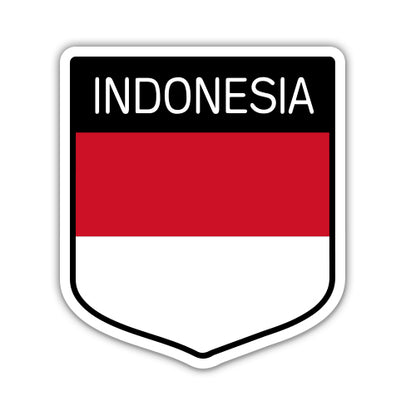 Indonesia Flag Shield Sticker