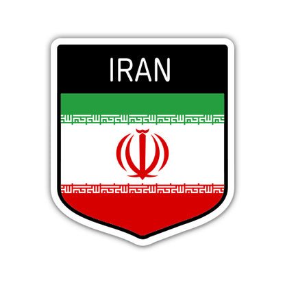 Iran Flag Shield Sticker