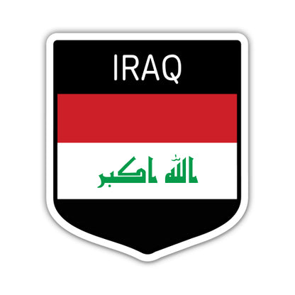 Iraq Flag Shield Sticker