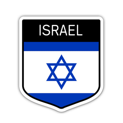 Israel Flag Shield Sticker