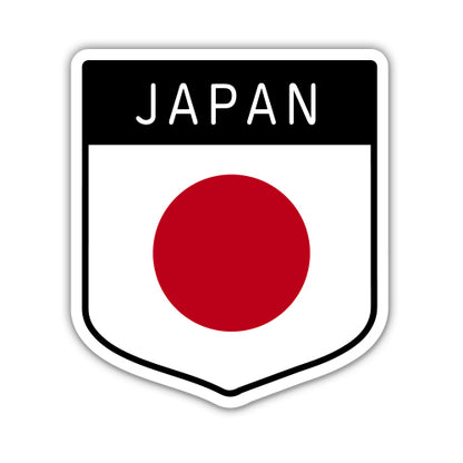 Japan Flag Shield Sticker