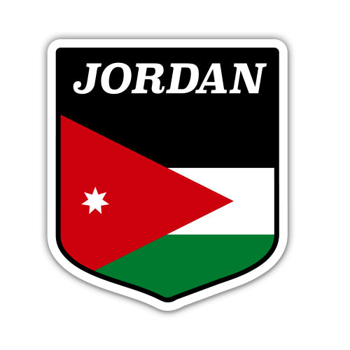 Jordan Flag Shield Sticker