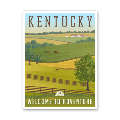 Kentucky Travel Poster Style Sticker