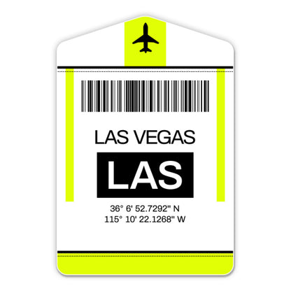 Las Vegas Airport Code LAS Luggage Tag Style Sticker