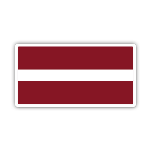 Latvia Flag Sticker