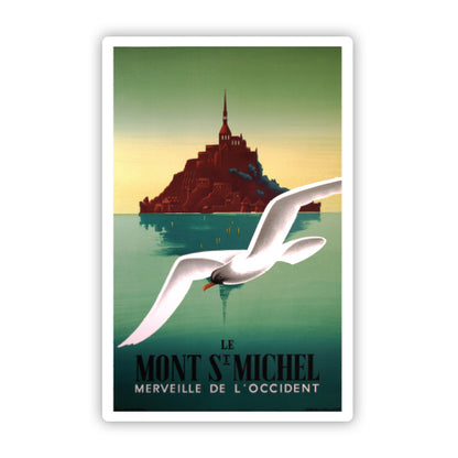 Mont Saint-Michel France Vintage Travel Sticker