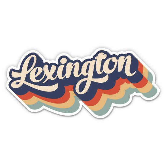 Lexington Kentucky Retro Sticker