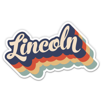 Lincoln Nebraska Retro Sticker