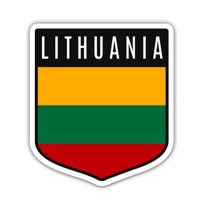 Lithuania Flag Shield Sticker