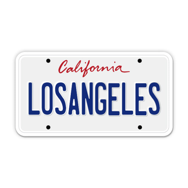 Los Angeles California License Plate Style Sticker