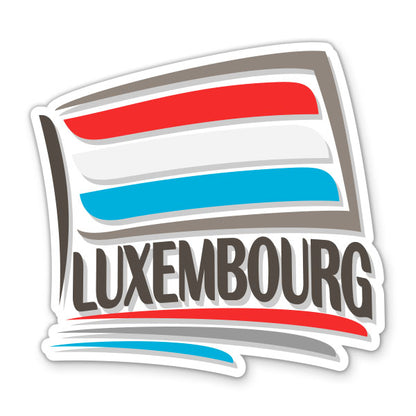 Luxembourg Travel with Flag Sticker