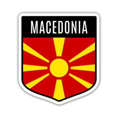 Macedonia Flag Shield Sticker