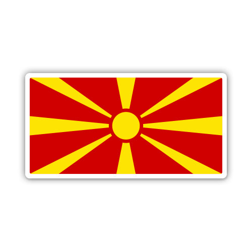 Macedonia Flag Sticker