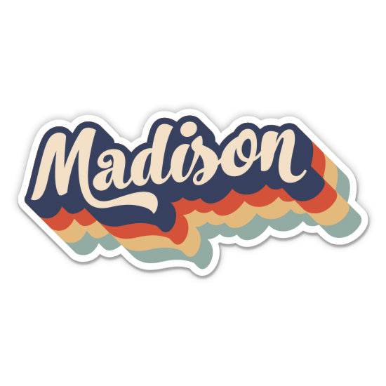 Madison Wisconsin Retro Sticker