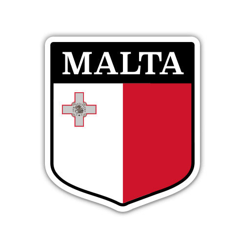 Malta Flag Shield Sticker