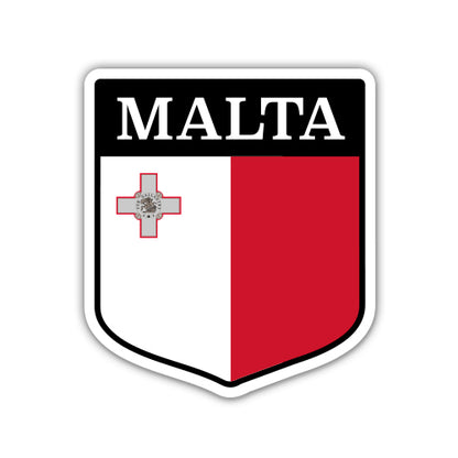 Malta Flag Shield Sticker