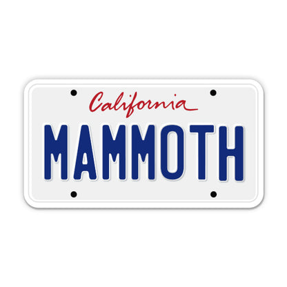 Mammoth California License Plate Style Sticker
