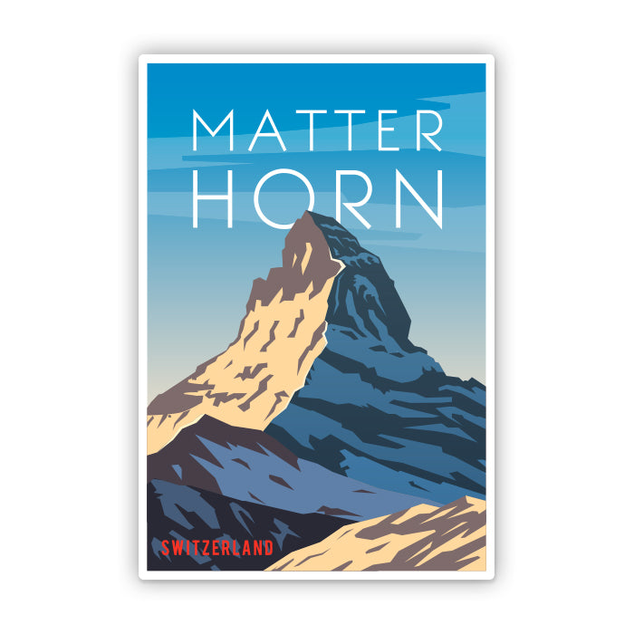 Matterhorn Switzerland Travel Sticker