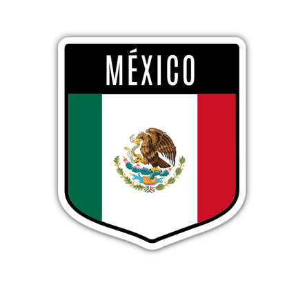 Mexico Flag Shield Sticker