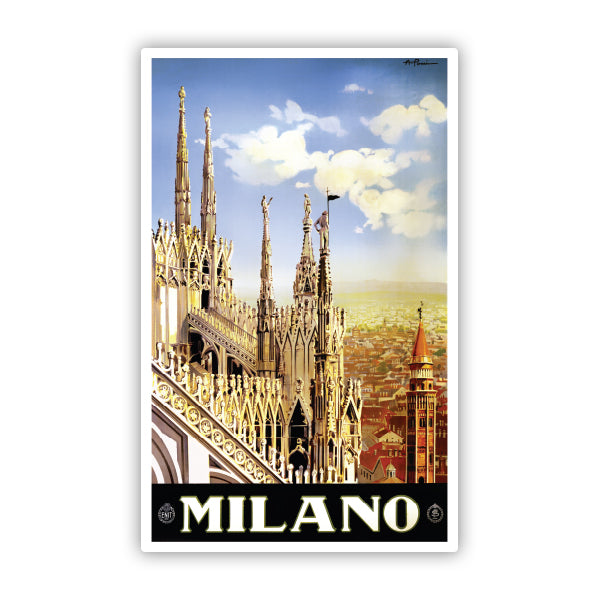 Milano Italy Vintage Travel Sticker