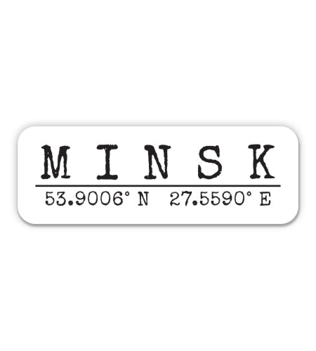 Minsk Belarus Sticker