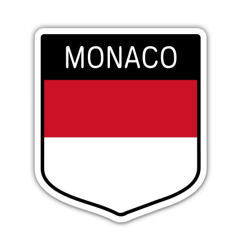 Monaco Flag Shield Sticker