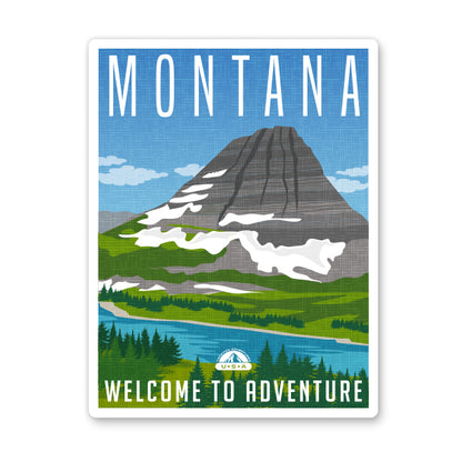 Montana Travel Poster Style Sticker