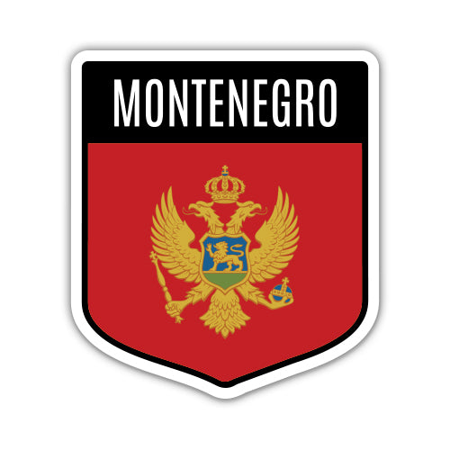 Montenegro Flag Shield Sticker