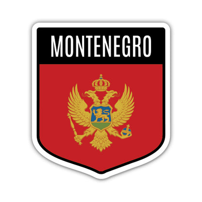 Montenegro Flag Shield Sticker