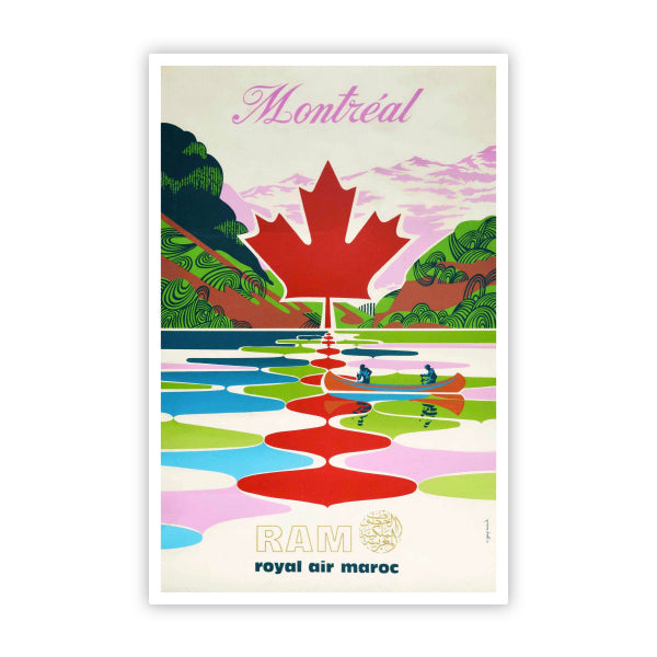 Montreal Canada Travel Poster Advertising Sticker