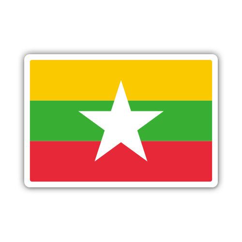 Myanmar Flag Sticker