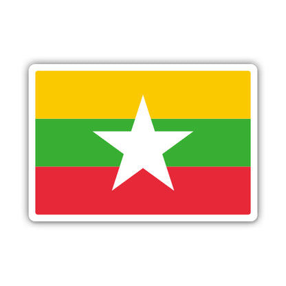 Myanmar Flag Sticker